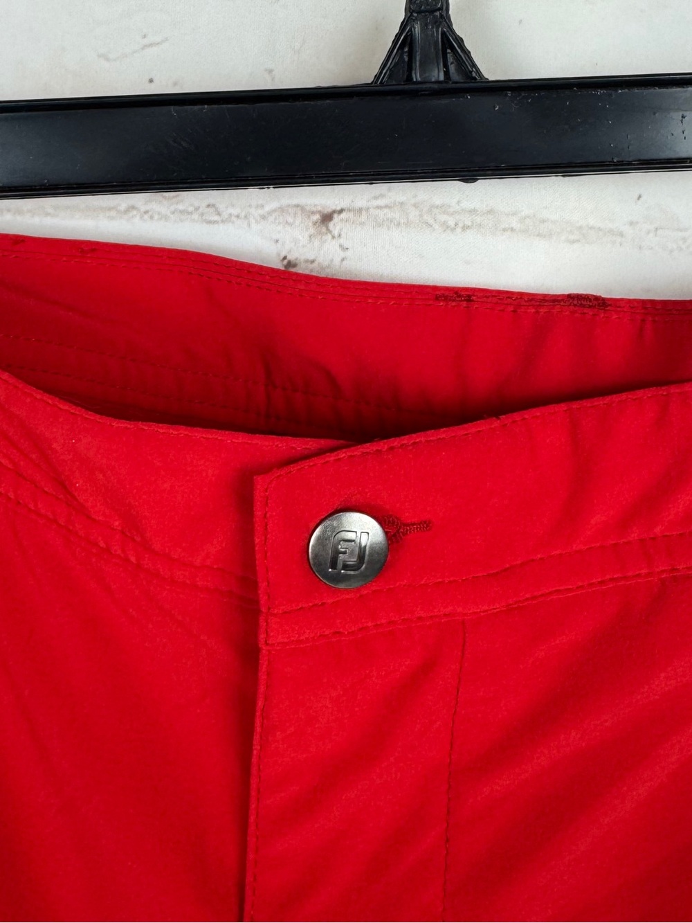 Footjoy Golf Shoes Men’s 36 Crimson Red Performance Stretch Chino 8” Inseam - Picture 2 of 7